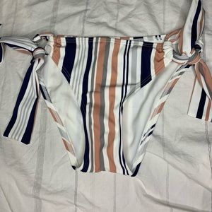 Striped Bikini Bottoms with Ties